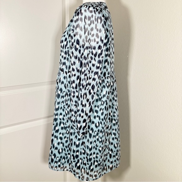 NWT LOFT Leopard Print Long Sleeve Dress Size Petite Small - Picture 3 of 6